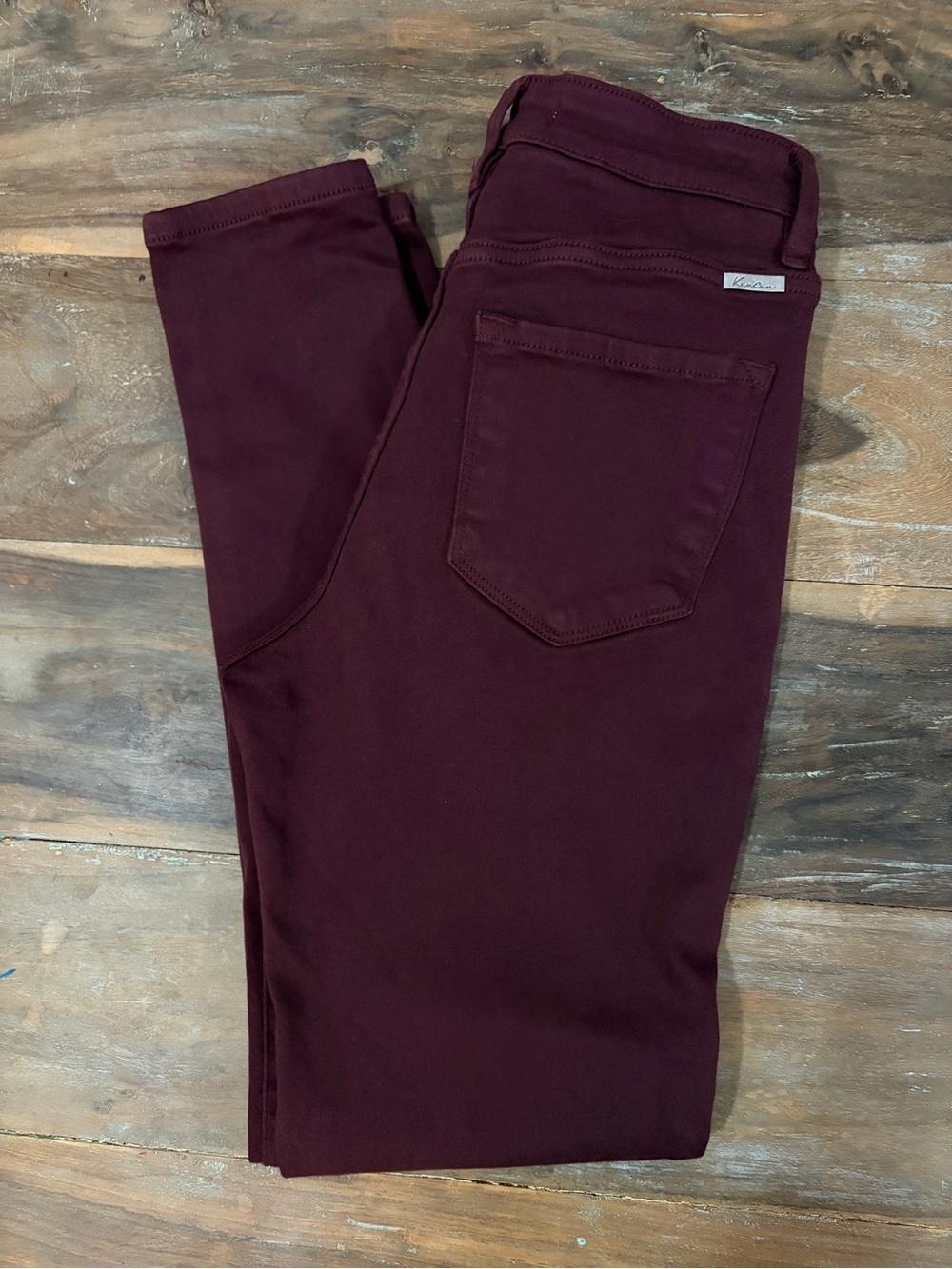 KanCan Women's Burgundy Skinny Jeans